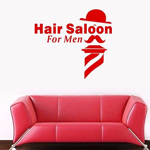 Buy Marvellous Hair Salon For Men Wall Sticker Red Colour 60x54cm
