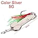 Zooarts Bait Tackle Hooks Penis Spoon Fishing Lure 5g-20g with Feather Hooks Gold/Silver Metal Bait Tackle