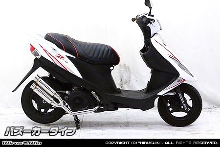 Amazon Wiruswinアドレスv125s アトミックツインマフラー 排気口デザイン ポッパー フルエキゾースト 車 バイク