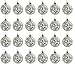 SLEETLY 32pk Christmas Ornaments for Tree Holiday Xmas Decorations, Shatterproof Plastic 3.15/2.36 Inch Glitter Balls, Icicles and Snowflakes Set, Silver