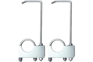 Hoypeyfiy 2Pcs 2" Universal Exhaust Clamp with Hanger, Steel Clamp with Rear Muffler Hanger, Replacement for 2-inch Car or Lo