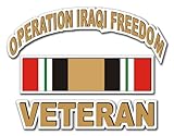 Operation Iraqi Freedom Veteran Decal Sticker 5.5