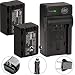 BM Premium 2-Pack of VW-VBT190 Batteries and Battery Charger for Panasonic HC-V800K, HC-VX1K, HC-WXF1K, HCV520, HC-V550, HCV710, HCV720, HC-V750, HC-V770, HC-VX870, HC-VX981, HC-W580, HC-W850, HCWXF99 primary