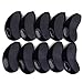 10pc Neoprene Golf Iron Club See Through Window Head Cover Protection Case Set (Black) - for Taylormade, Nike, Callaway, etc.