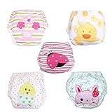 Babyfriend Baby Girls Infant Toddler Pack of 5 Reusalbe Potty Training Pants Washable