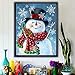 4 Pack 5D DIY Diamond Painting Kit Full Drill Wall Hanging Diamond Painting Set for Christmas Home Wall, Living Room Decor (Snowman)