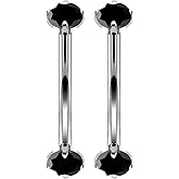 Rmsnxnnz 16G Astm F136 Titanium Eyebrow Piercing Jewelry Curved Barbell Eyebrow Ring Vertical Labret Lip Jewelry Daith Rook Earrings Navel Small Belly Button Ring Piercing Jewelry for Women Men CZ