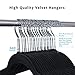 Zeal Home Multi-Purpose Ultra Slim Non-Slip Velvet Hanger Set of 50 Black
