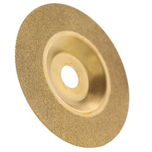 JOINER 100 mm 4 inch Diamond Coated Titanium Grinding Disc Wheel Convex for Angle Grinder Arbor Hole 16 mm 5/8 inch for Glass Stone
