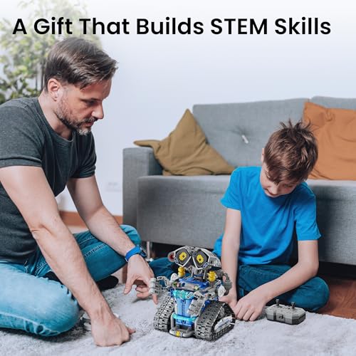 Sillbird Technic Robot for Kids Boys Age 8-13, 5-in-1 Building Toy with Programmable App, Birthday or Christmas Gift (596 Pieces)