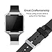 GHIJKL For Fitbit Blaze Slim Bands with Frame, TPU Replacement Sport Strap with Silver Frame for Fitbit Blaze Smart Fitness Watch, Large Small, Black