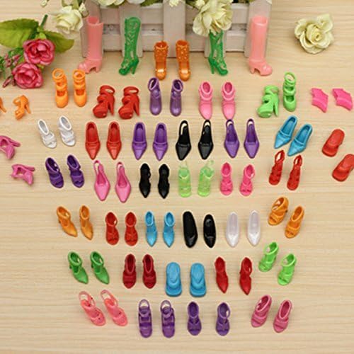 HINTER Different High Heel Shoes Boots Accessories For Babie Doll 40 Pairs