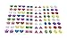 Sparkle 288 Quality Piece Sticker Earrings 3D Crystal Gem Girls Self-Adhesive Earrings.