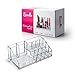 Boxalls Rain Cosmetic Organizer for Vanity Cabinet to Hold Makeup, Beauty Products - Clear with 20 Compartments