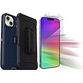 OtterBox iPhone 14 Plus (Only) Bundle: - Defender Series Case - Blue Suede Shoes - with Screen Protector - Holster Clip Included - Microbial Defense Protection - Non-Retail Packaging -