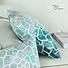 CaliTime Pack of 2 Cozy Fleece Throw Pillow Cases Covers for Couch Bed Sofa Manual Hand Painted Print Colorful Dahlia Compass 18 X 18 Inches Teal