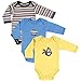 Hudson Baby Unisex Baby Cotton Long-sleeve Bodysuits, Penguin 3-Pack, 3-6 Months