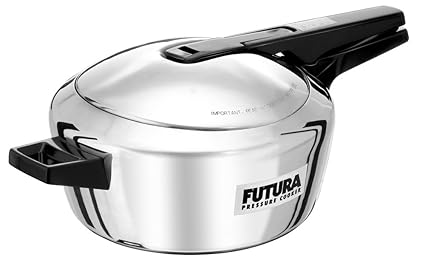 Hawkins Futura Stainless Steel Pressure Cooker, 4 Litres (F41)