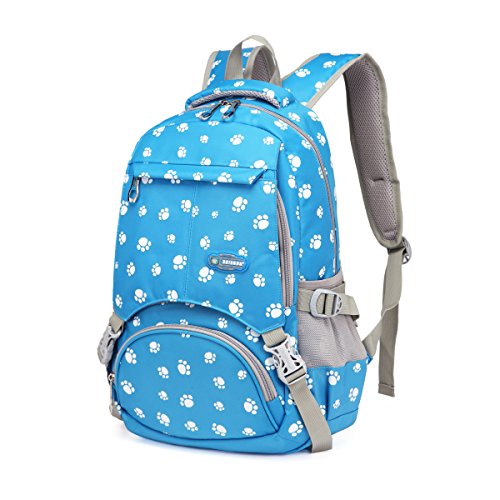 Kids School Backpacks for Girls Secondary School Bags Bookbags for Children (Sky Blue)