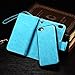 iPhone 5s Case, iPhone 5 Case, Joopapa iPhone 5s/5 Wallet Case, Luxury Pu Leather 2 in 1 Magnetic Wallet Credit Card Holder Flip Case Cover with Built-in 6 Card Slots for Apple iPhone 5s 5 5G (Blue)