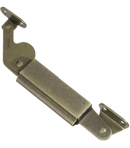 1 Pair Self-Balancing Lid Support Hinges – Dark Bronze Tone, Left & Right, 7.9-Inch Open Length For Sofa, Box, Cabinet