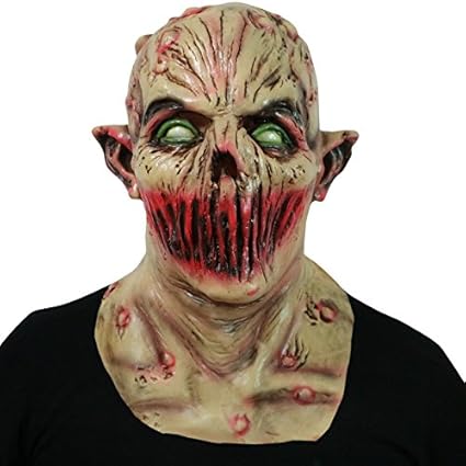 thematys Dead Silence Alien Zombie Maske - perfekt für Fasching, Karneval & Halloween - Kostüm für Erwachsene - Latex, Unisex