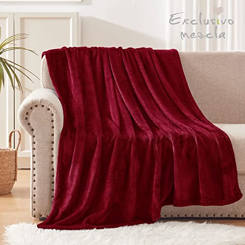 Exclusivo Mezcla Extra Large Fleece Throw Blanket for Couch, Sofa and