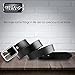 WHIPPY Jeans Belt for Women Genuine Leather Belt with Pin Buckle (Suit Pant Size 28-34 Inches, Black)