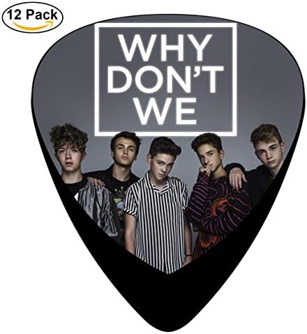 Guitar Picks Why Don't We 12-Pack Celluloid Plectrums 4pcsx0.46mm, 4pcsx0.71mm and 4pcsx0.96mm