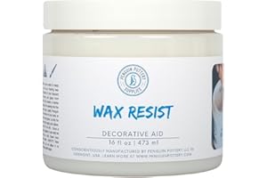 Penguin Pottery Ceramic Wax Resist for Pottery Glaze, Clay Glaze, Slip Clay - Use Pottery Wax Resist with Underglazes in Pott