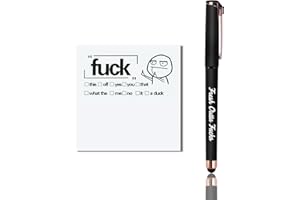 Funny Small Christmas Gifts for Men Women Gag Pad and Pen Set White Elephant Gifts for Adults Friends Coworkers Snarky Novelt