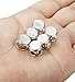 LOYALLOOK 8pcs Mens Silver Tone Mother of Pearl Shell Round Cufflinks and Shirt Stud Set Tuxedo Shirts Business Wedding