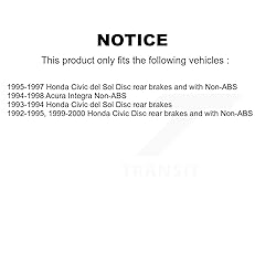 Rear Wheel Bearing and Hub Assembly Pair for Honda