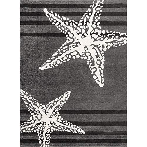 nuLOOM Minnie Coastal Starfish Area Rug, 3' x 5', Gray