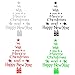 Sumind 2 Pieces Christmas Wall Decals Letters and Christmas Tree Stickers Window Room Home Decor Wall Art Decal Mural (Red)