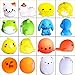 HLXY Bath Toys for Kids 8 Pack Light up Toys Flashing Colourful Light Baby Shower Bathtime Bathtub Toys For Kids and Toddler Rubber Cat Octopus Frog Bear Rabbit Seal Egg and Chick