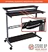 Stand Up Desk Store Rolling Adjustable Height Two Tier Standing Desk Computer Workstation (Silver Frame/Dark Walnut Top, 48