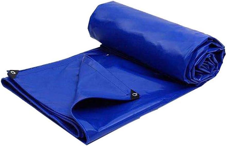 XDT 2x2m Blue with Eyelets/Tarpaulin Waterproof Heavy Duty - Blue Tarp Sheet - PVC Waterproof & Tearproof/Square Metre Tarpaulin (Size : 4x6m)