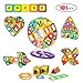 Minto Toy Magnetic blocks, 101 PCS Magnetic tiles building set Educational Toys for Girls and Boys