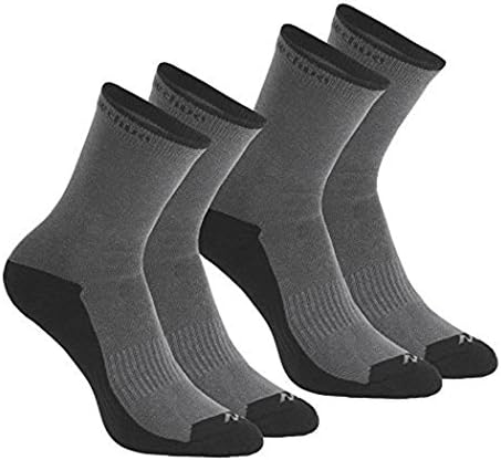 ARPENAZ 50 ADULT HIGH TOP HIKING SOCKS 2 PAIRS - GREY SIZE UK 10.5-11.5 - EU 45-47