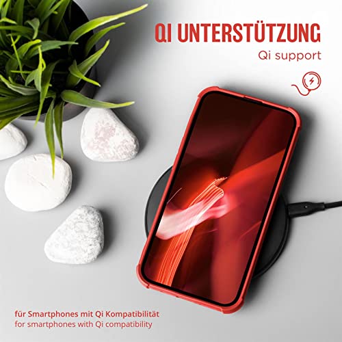 moex Leap Case Compatible with Apple iPhone 12 Mini Case with Camera Protector and Screen Protector, Comprehensive Protection, Shockproof Case, Hard Back Case - Fire Red