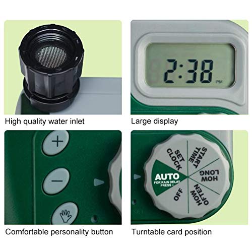 Forart Faucet Timer Single Outlet Hose Faucet Outdoor Waterproof Digital Programmable Automatic Timer with Rain Delay and Manual Control for Garden Irrigation - Thumbnail 4