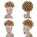 Deyngs Ponytail African American Short Afro Kinky Curly Wrap Synthetic Drawstring Puff Ponytail (1B/27)