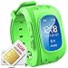TKSTAR Gps Tracker Smart Watch Phone Two-way Call for Kids with SIM Slot SOS Call Anti-lost Alarm Remote Monitor GPS/LBS Locator Smart Bracelet Watch Support Android IOS No Monthly Fee Q50