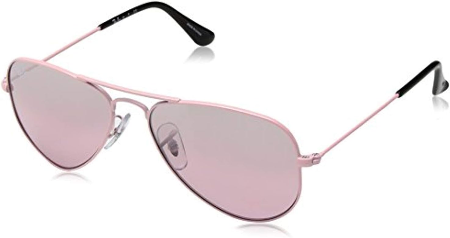 Bundle: Ray-Ban RJ9506S Junior Aviator Pink/Pink Mirror Silver Gradient 52mm