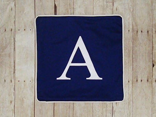 Navy Monogram Pillow Cover, fits 18 x 18