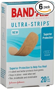 Brand Adhesive Bandages Ultra-Strips 20 Bandages (381370058496)