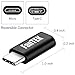 FanTEK USB C Adapter, Mini USB Type C 3.1 Male to Micro USB Female Converter Cable Charger for V20, P9, Lumia 950, Axon 7, BLU Pure XR, Aluminum Black, 3 Pack