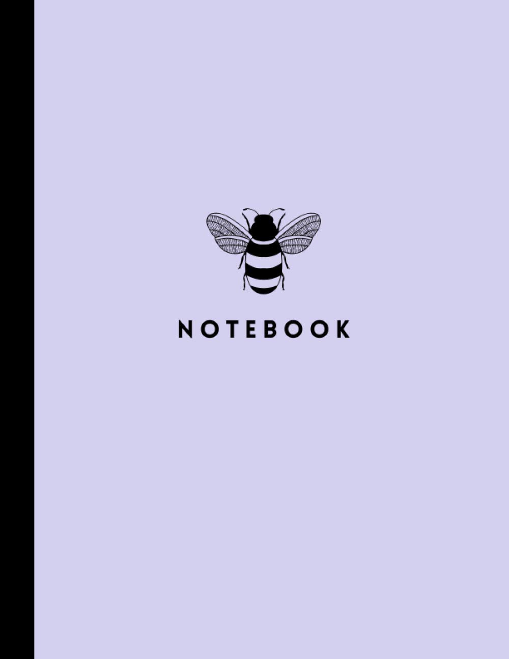 College Bee Notebook 8.5 x 11 in Pastel Purple: College Ruled 120 pages Bee Aesthetic