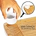 NutriChef Bamboo Natural Cheese Board Set with Bonus Condiment Cup-Extra Large Size 100% Home Organic Wooden Plate and Charcuterie Tray with 4 pcs Cutting Knife Slicer, 13